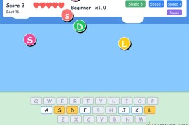 小孩键盘熟练字母大冒险V1.0（趣味键盘英语字母学习软件）